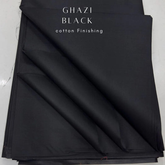 Ghazi Black Unbeatable | Wash N Wear - KT Finished